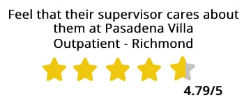 Feel that their supervisor cares about them at Pasadena Villa Outpatient - Richmond