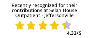 Recently recognized for their contributions at Selah House Outpatient - Jeffersonville